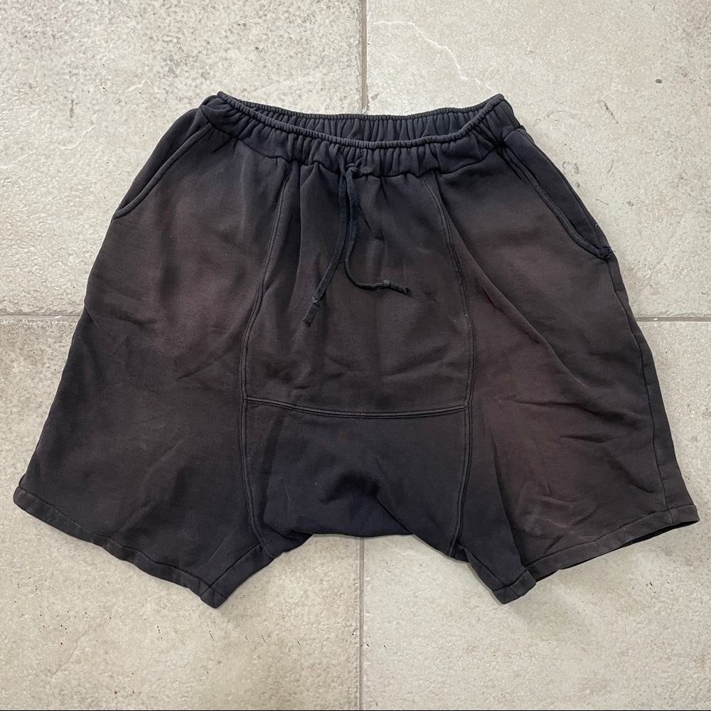 OAK NYC classic dropcrotch sweatshorts FADED BLACK mens large